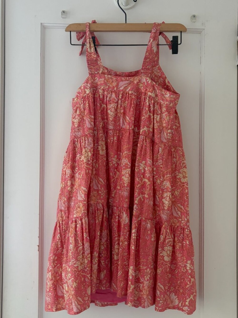Crewcuts by J.Crew Girls' Floral Print Tiered Ruffle Sundress Girl's Size 12 - Picture 3 of 6